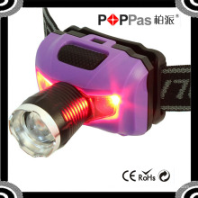 Poppas T16D Poderoso XPE LED + 2red SMD Telescopic Headlamp